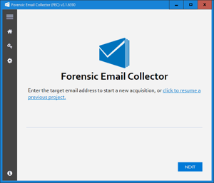 Forensic Email Collector Screenshot