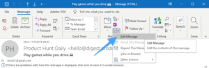 Editing Gmail Message in Outlook