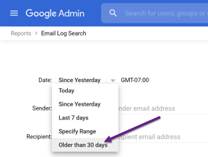 Google Workspace Email Log Search